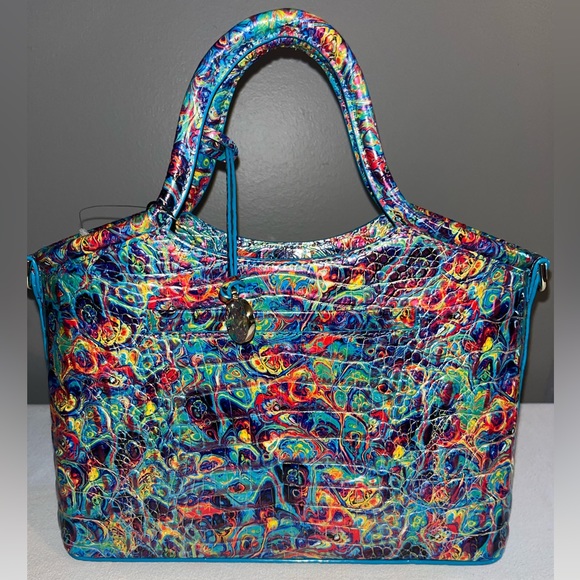 BRAND NEW DISCONTINUED MULTICOLORED BRAHMIN BAG/TOTE - Picture 1 of 3